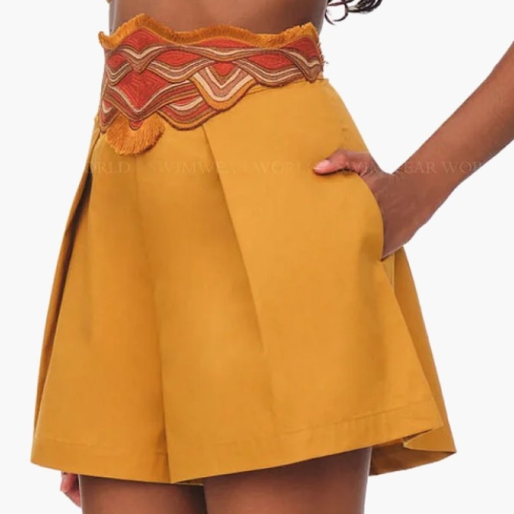 Andrea Iyamah- OLLA SHORTS - Mustard | Size: M